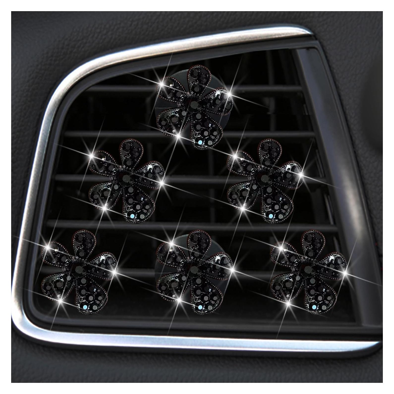 Clip de Perfume para Coche Jowxsx 4 Pcs Diseño Mariposa Negro