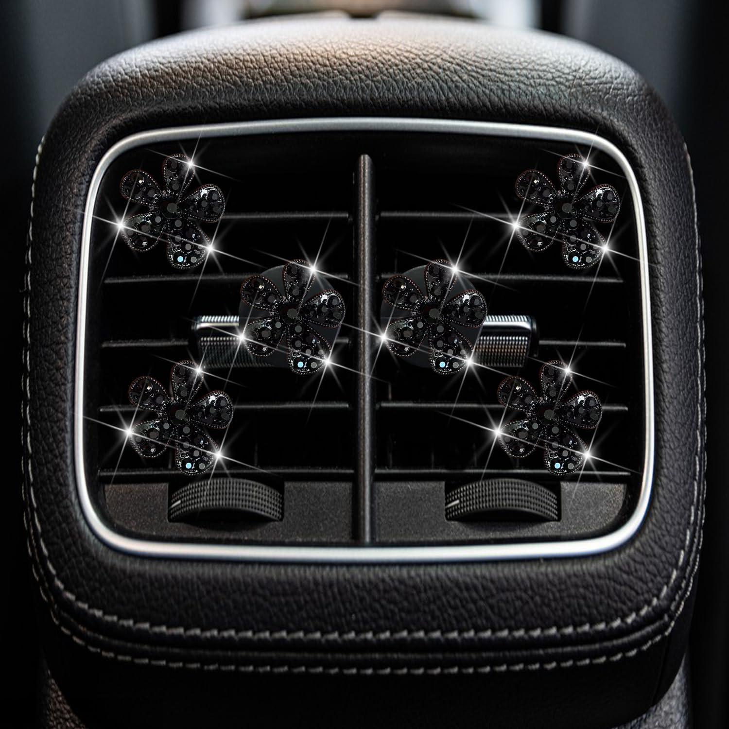 Clip de Perfume para Coche Jowxsx 4 Pcs Diseño Mariposa Negro