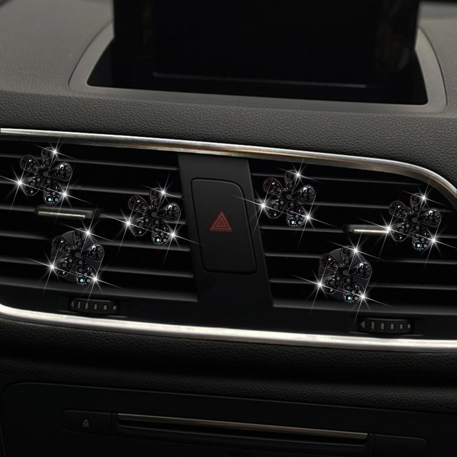 Clip de Perfume para Coche Jowxsx 4 Pcs Diseño Mariposa Negro