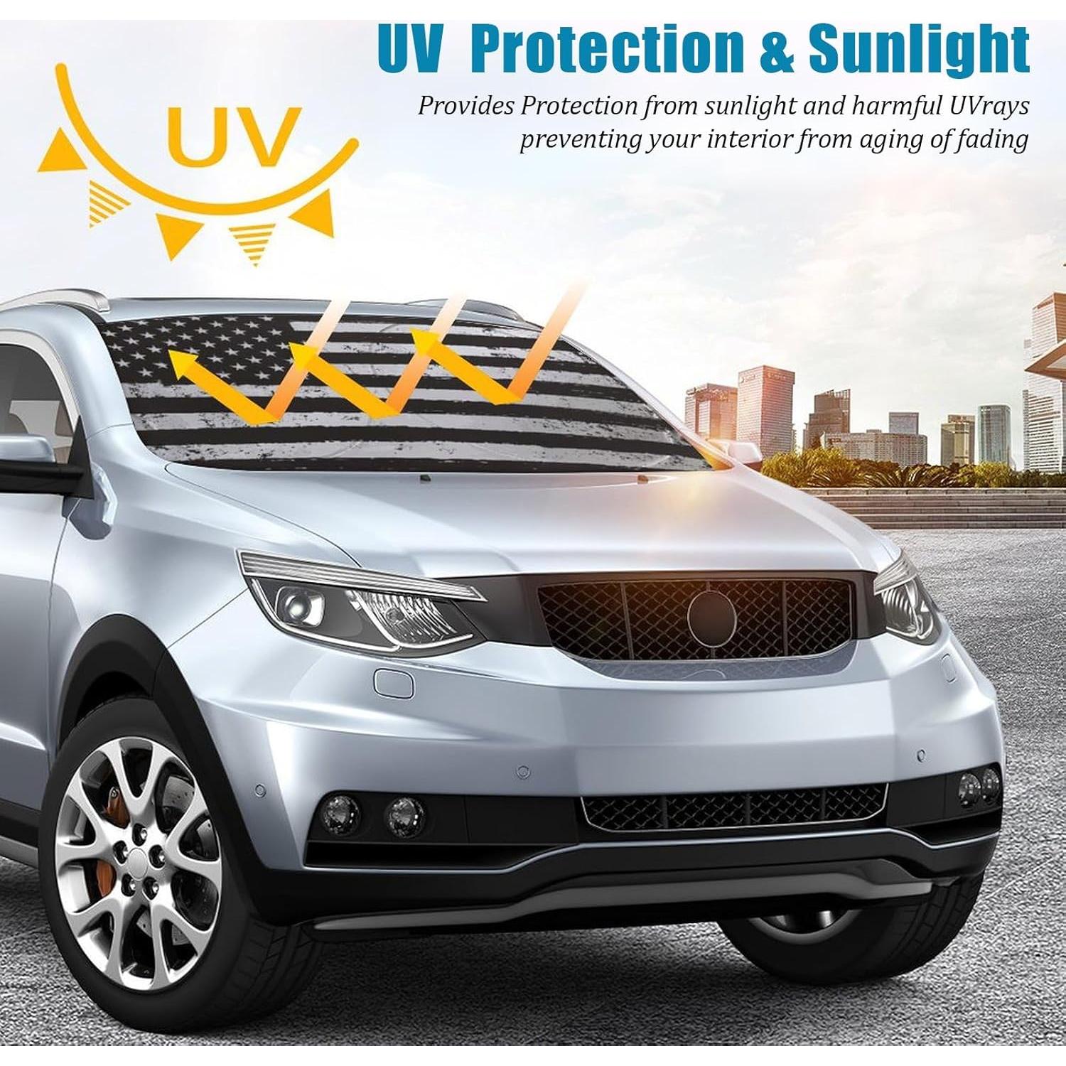 Sombra de Sol Plegable Gayruaicjz para Parabrisas 150x70 cm