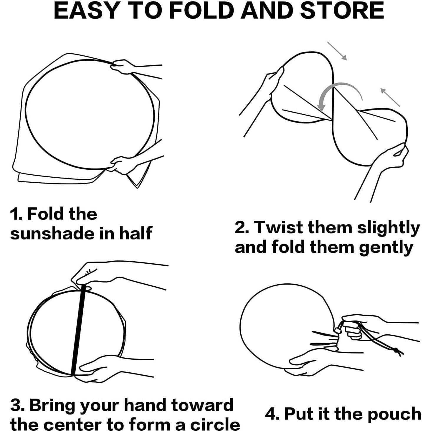 Sombra de Sol Plegable Gayruaicjz para Parabrisas 150x70 cm