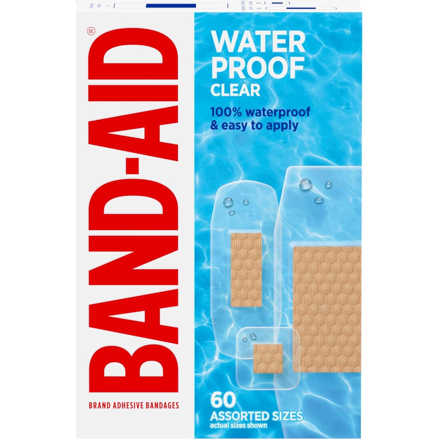 Vendajes Adhesivos Transparentes Impermeables BAND-AID 60 Unidades