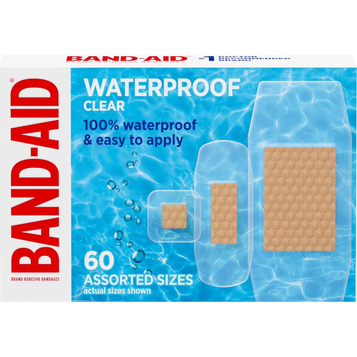Vendajes Adhesivos Transparentes Impermeables BAND-AID 60 Unidades