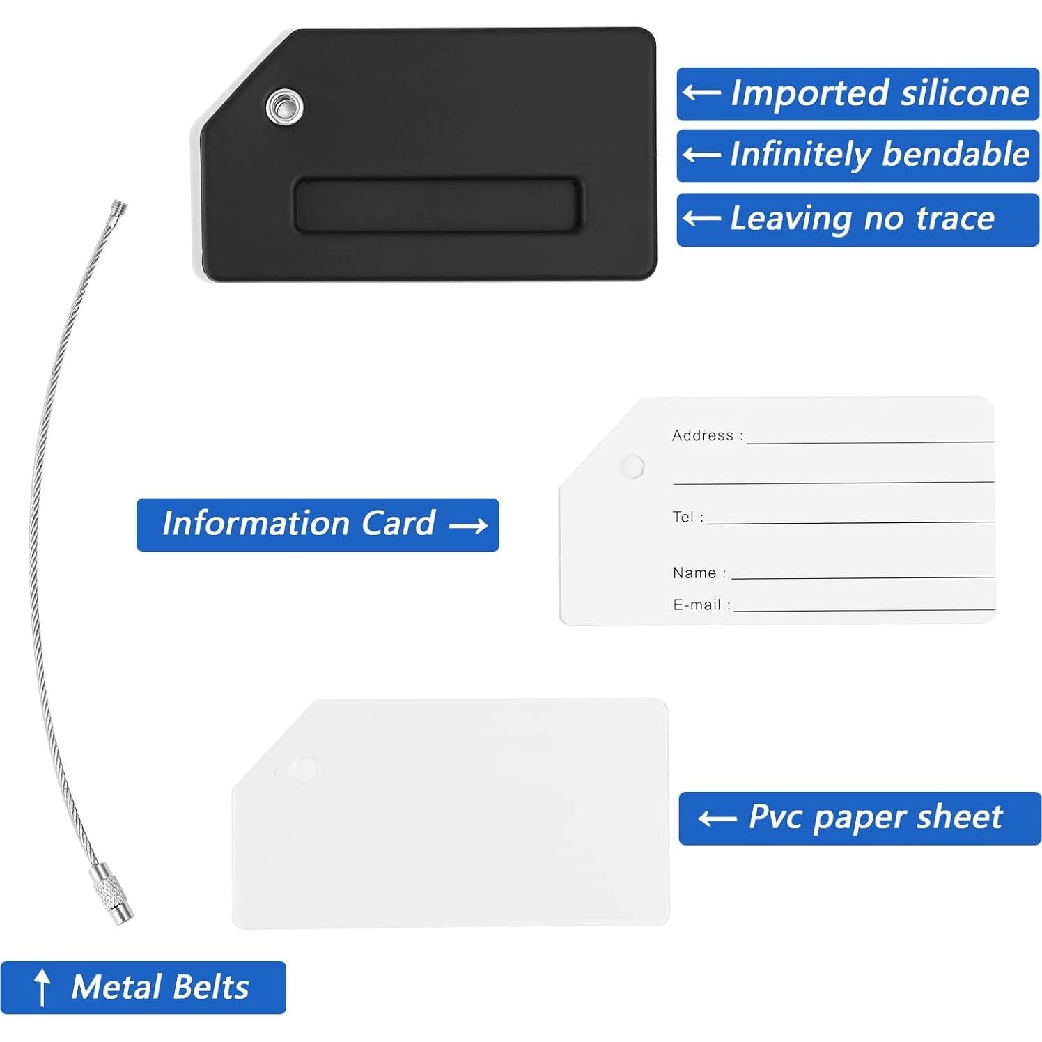 Etiquetas de Equipaje ZYAOTWQZ 2 Piezas 8.89x5.08cm Playa