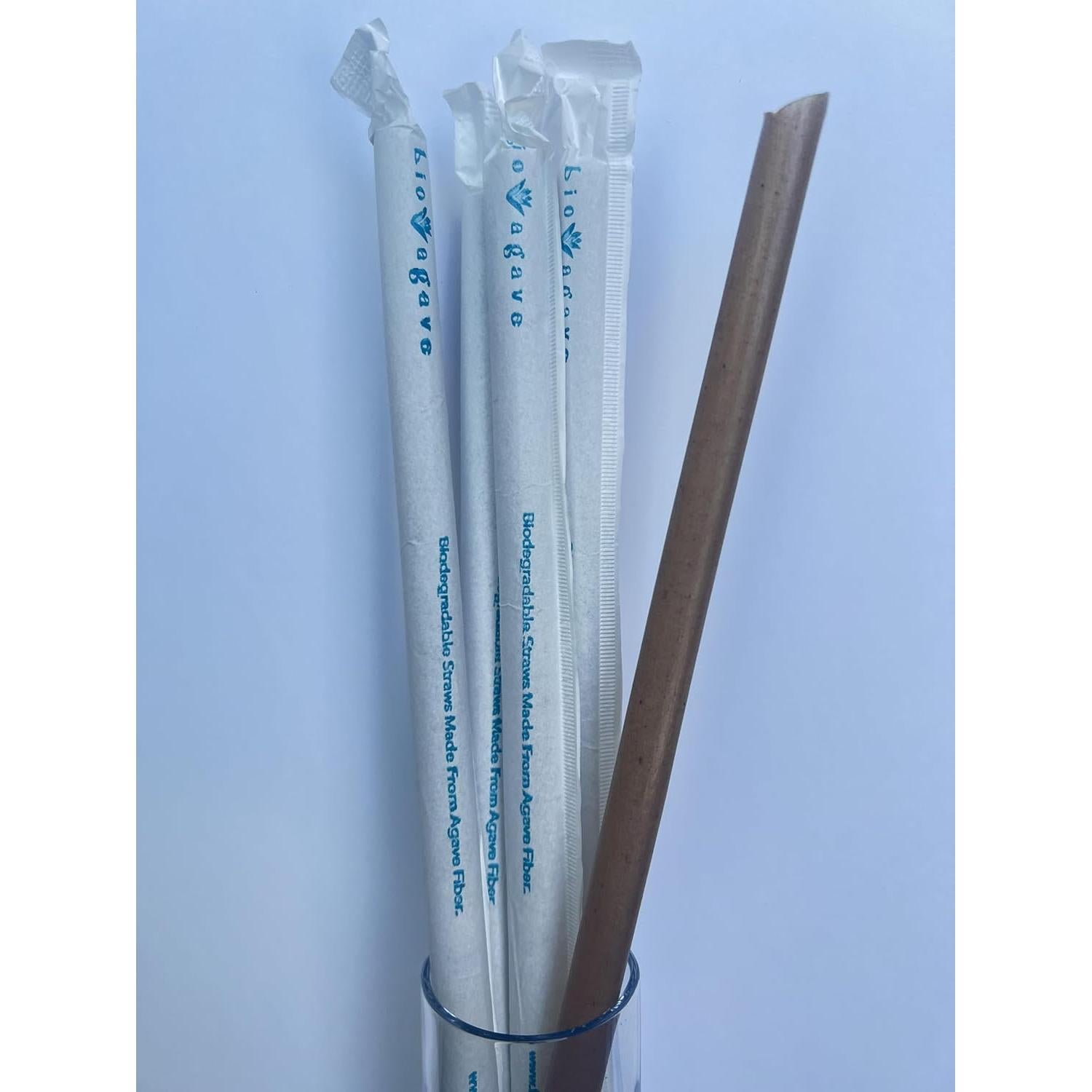 Pajitas Biodegradables 23cm x 10mm BIO AGAVE - 800 Pcs