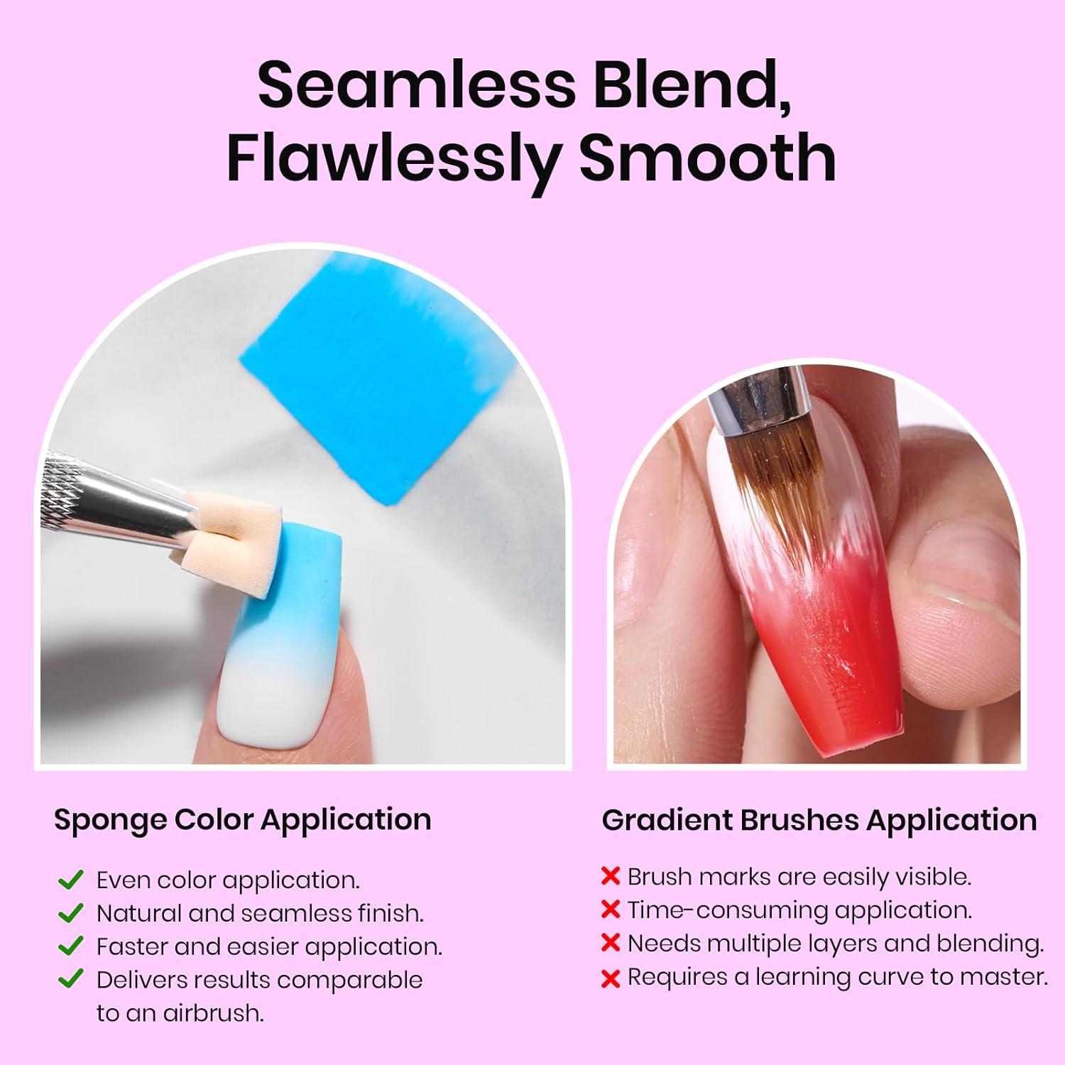 Esponjas de Uñas Ombre 150 Pcs Gelab Cosmetics