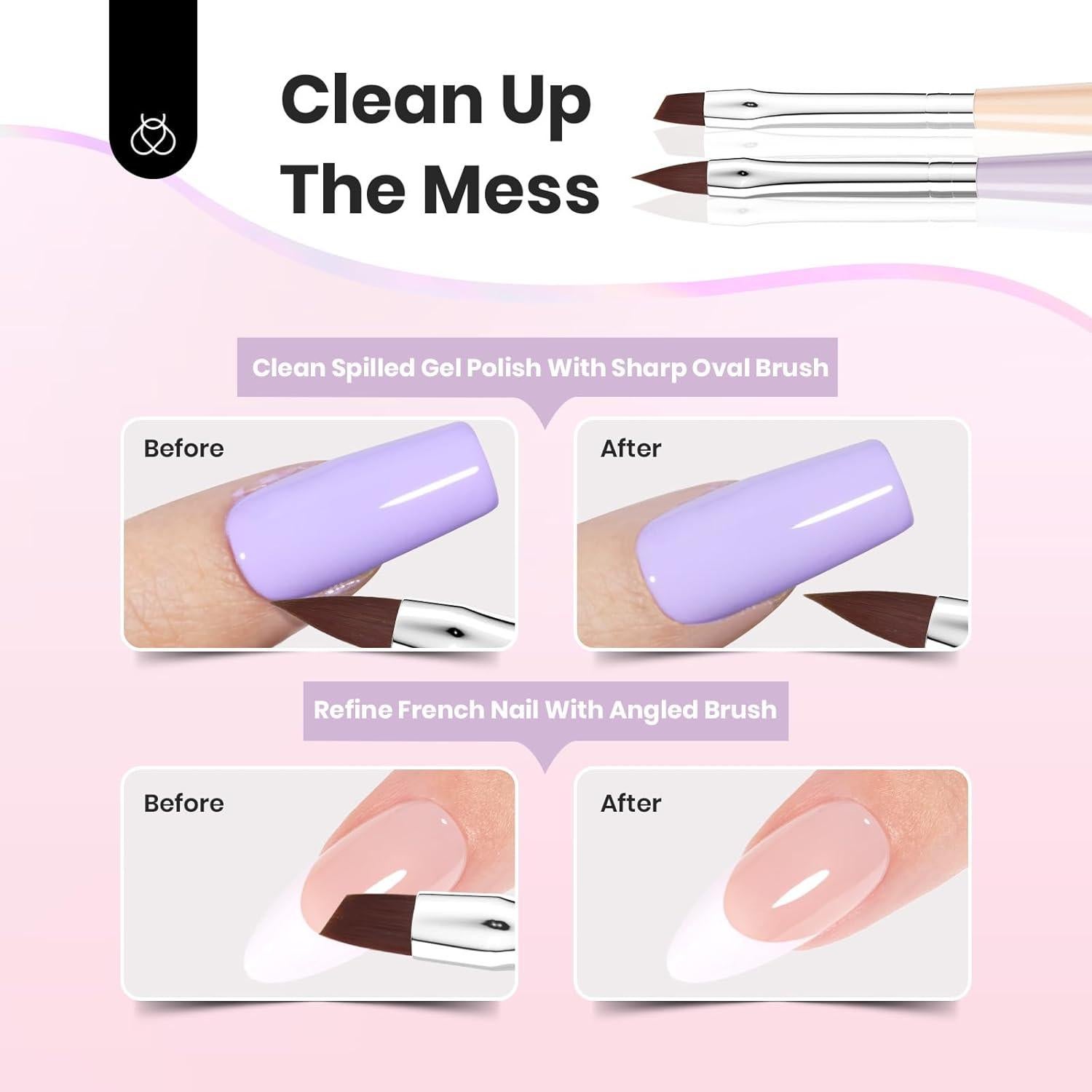 Juego de 7 Pinceles de Arte de Uñas Beetles - Manicura DIY