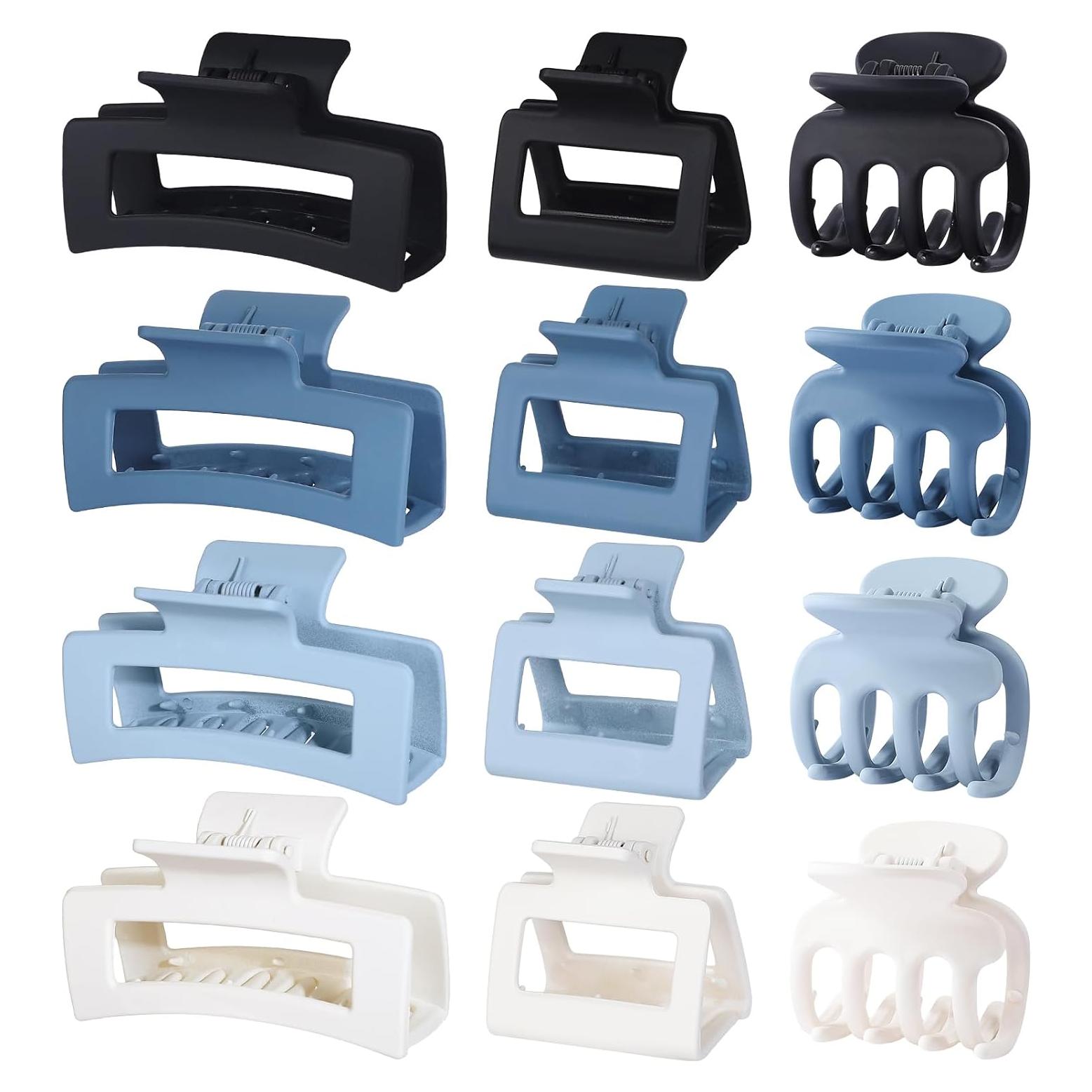 Clips de Garra para el Cabello SMKSL - 12 Pcs en 3 Tamaños