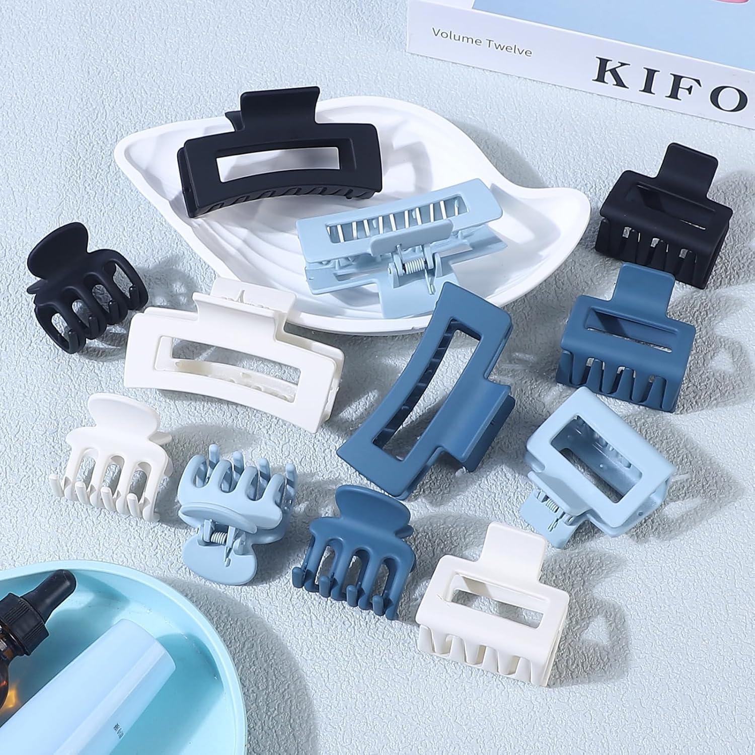 Clips de Garra para el Cabello SMKSL - 12 Pcs en 3 Tamaños