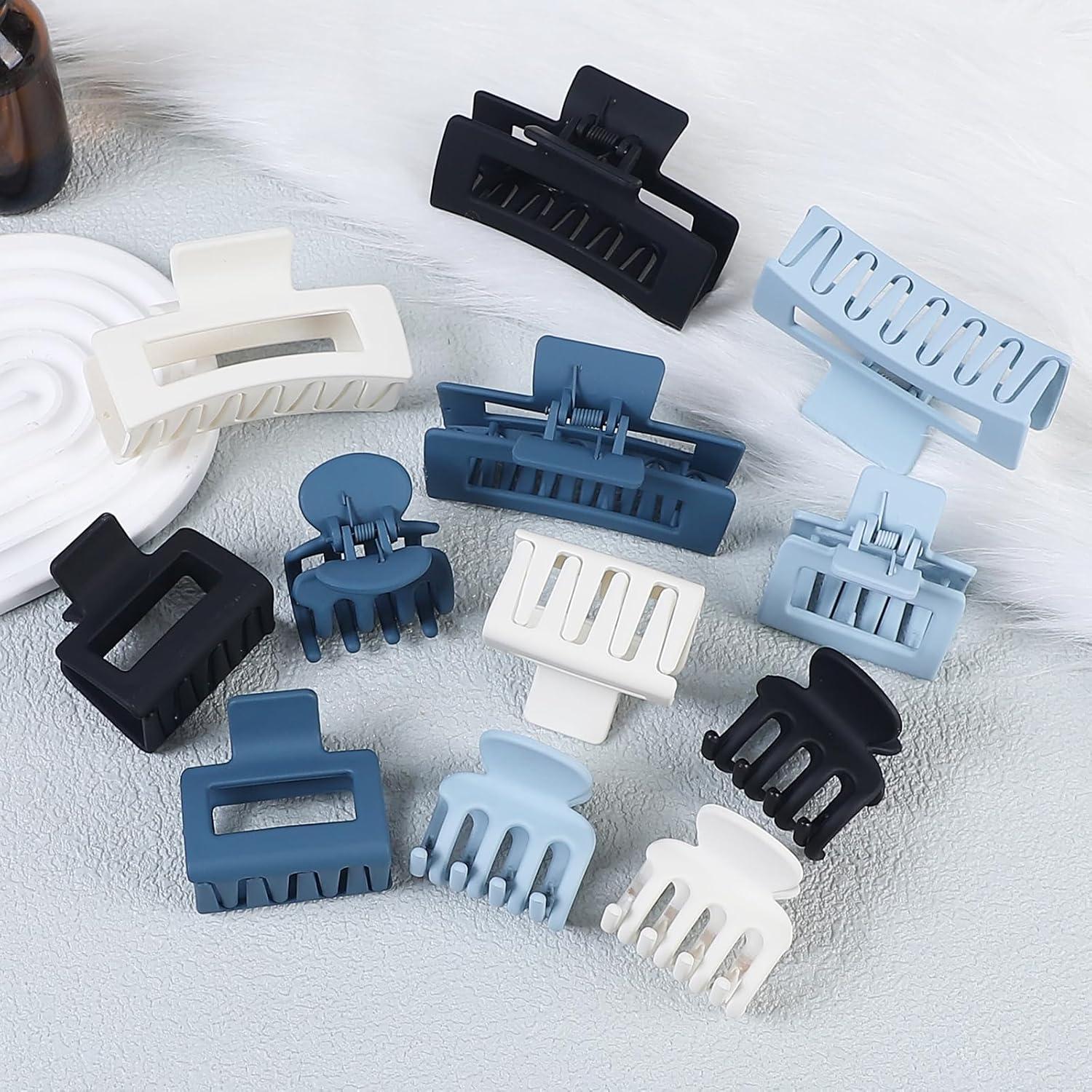 Clips de Garra para el Cabello SMKSL - 12 Pcs en 3 Tamaños