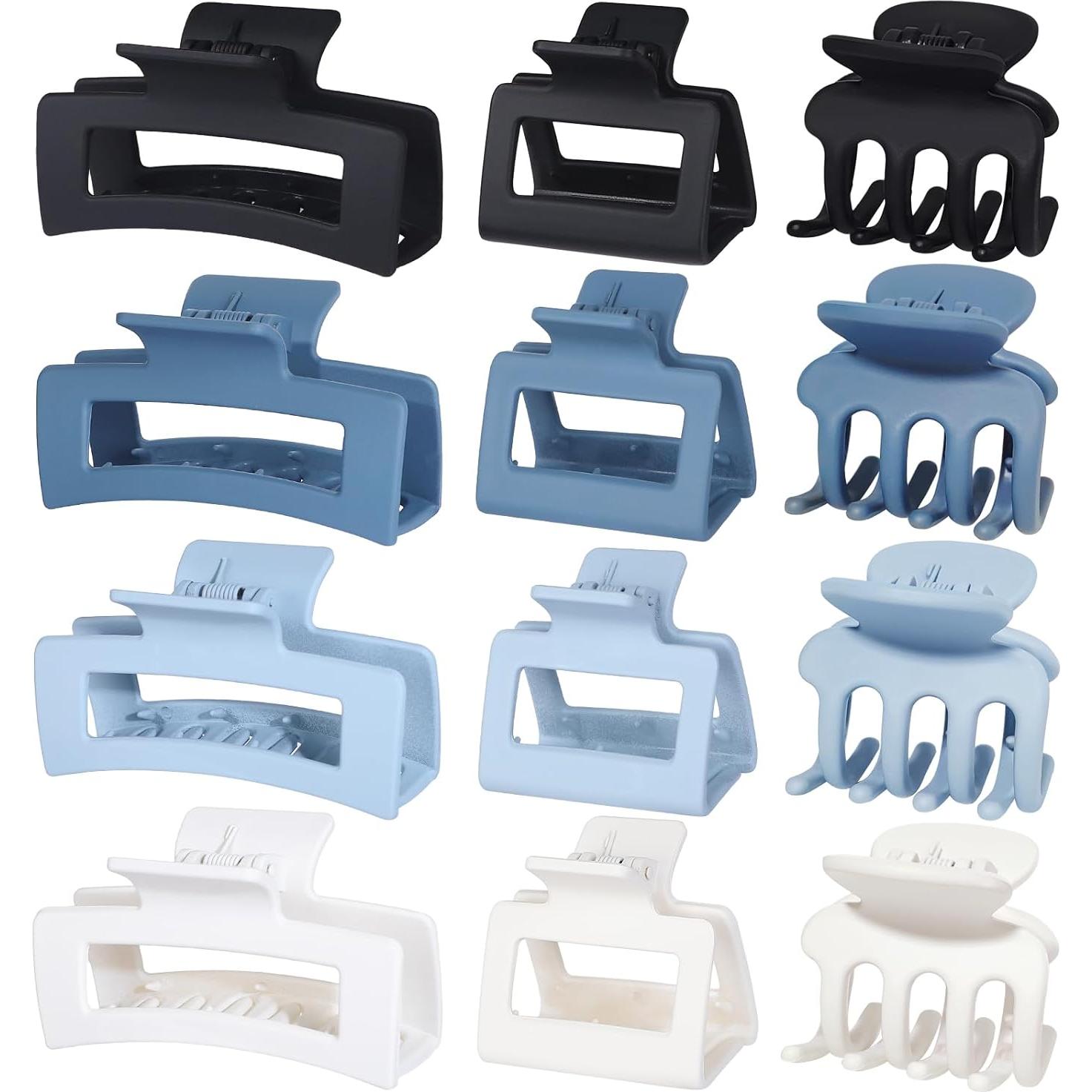 Clips de Garra para el Cabello SMKSL - 12 Pcs en 3 Tamaños