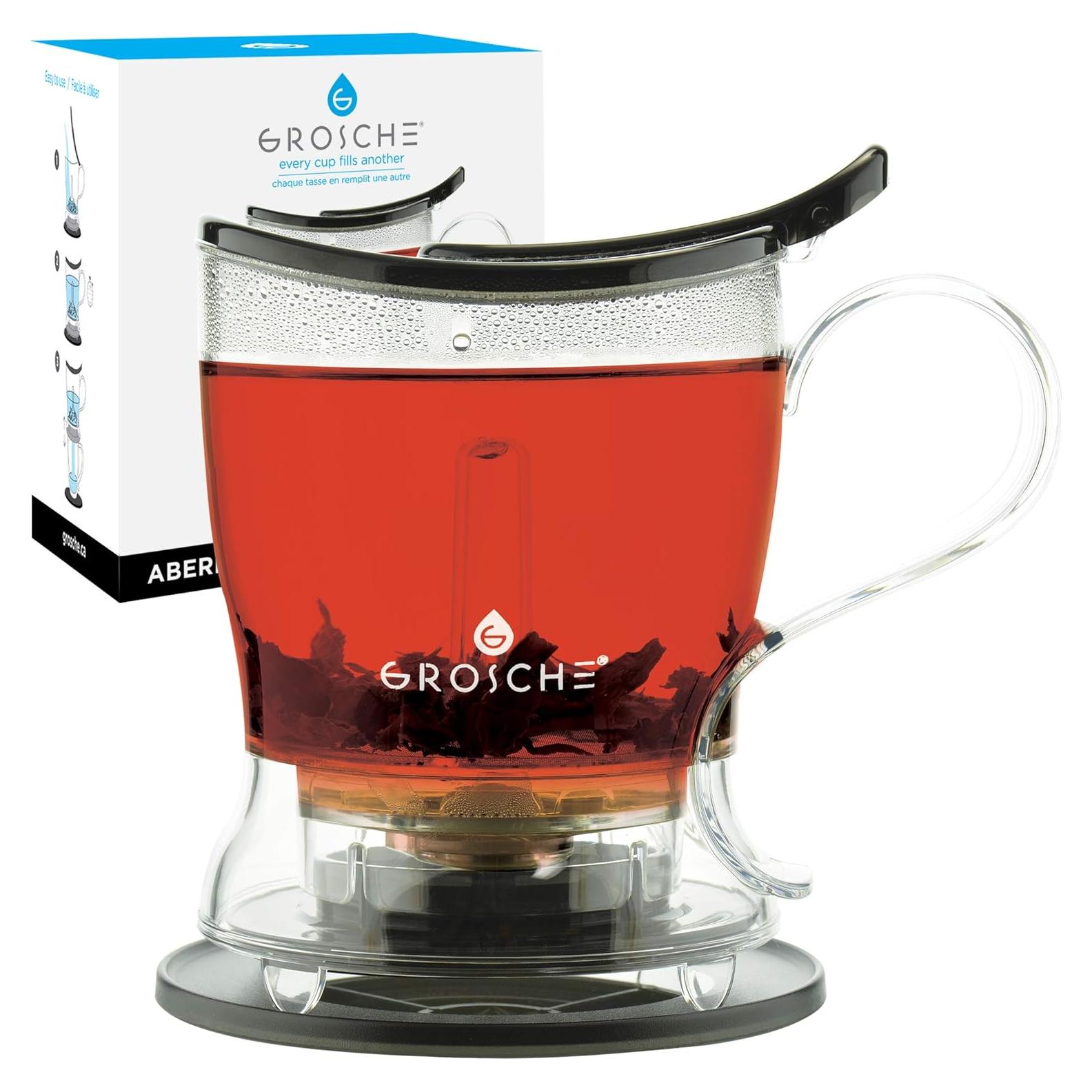 Tetera Infusor de Té GROSCHE Aberdeen 525 ml Libre de BPA Negro