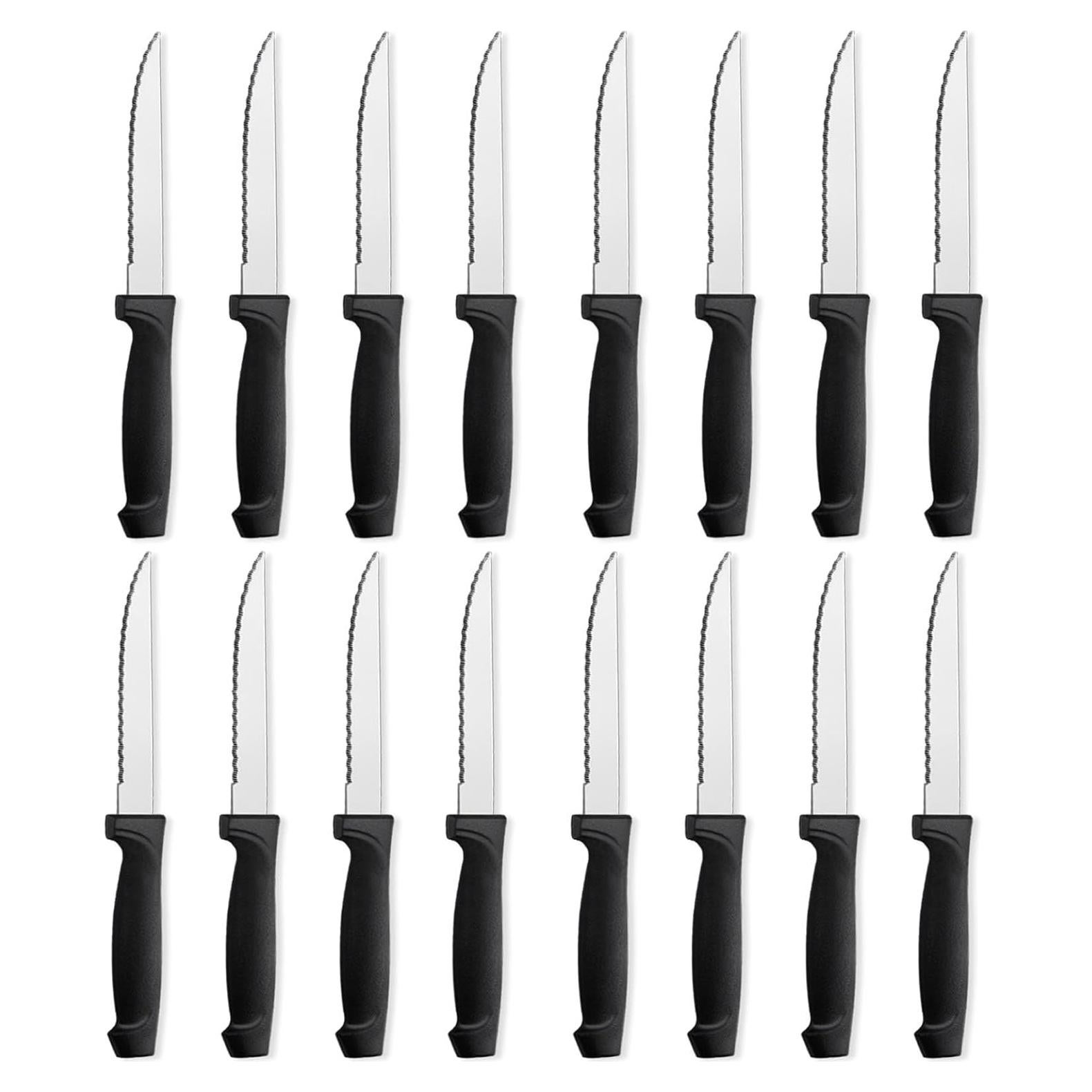 Juego de Cuchillos de Carne Pleafind 16 Piezas Acero Inoxidable 21.6 cm