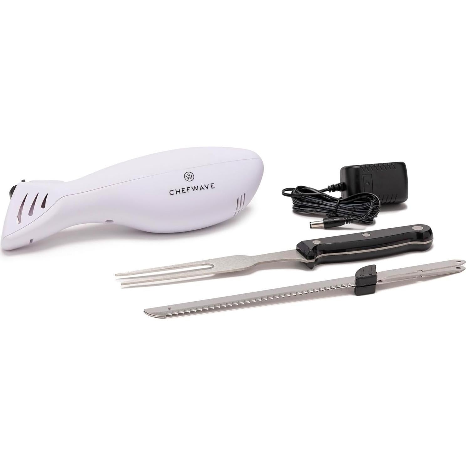 Cuchillo Eléctrico Recargable ChefWave con 2 Cuchillas Serradas