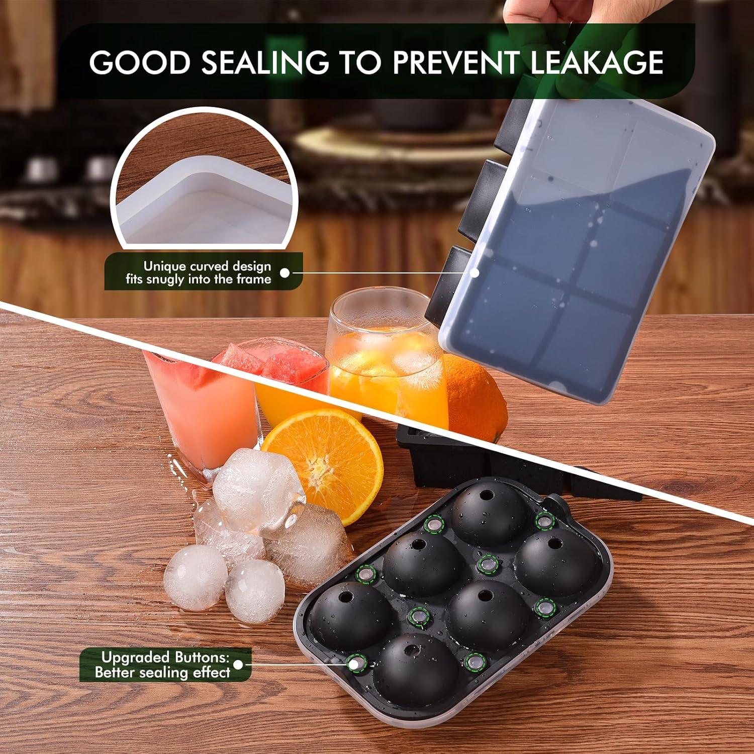 Bandeja de Hielo SLGOL con Tapa - 12 Cubos Grandes de Silicona