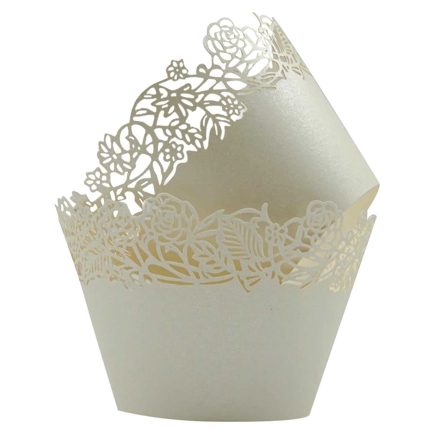 Paquete de 50 Fundas para Cupcakes Beige KEIVA - Decoración Elegante