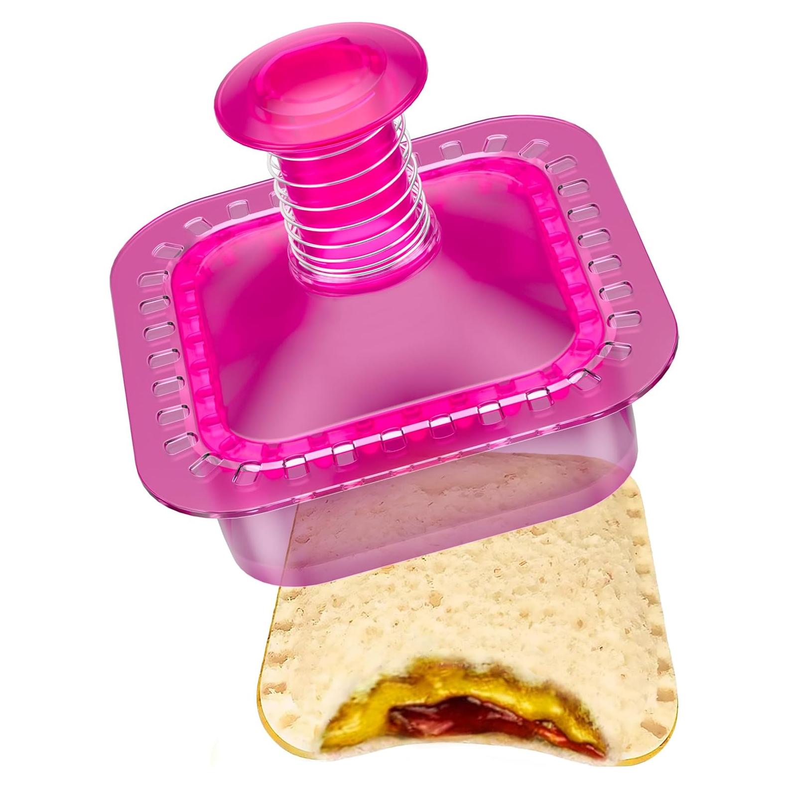 Cortador y Sellador de Sándwiches HiYZ Cuadrado Rosa 119g
