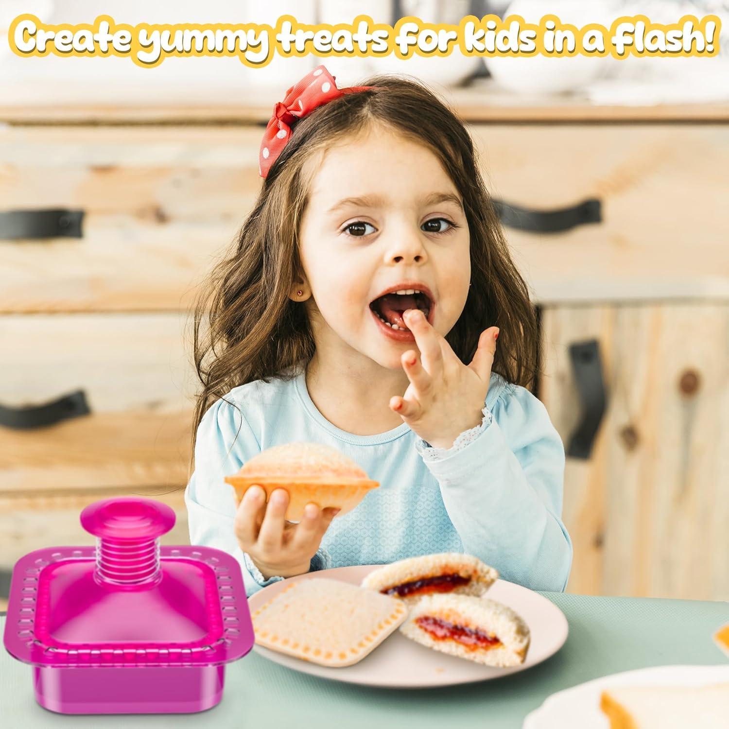 Cortador y Sellador de Sándwiches HiYZ Cuadrado Rosa 119g