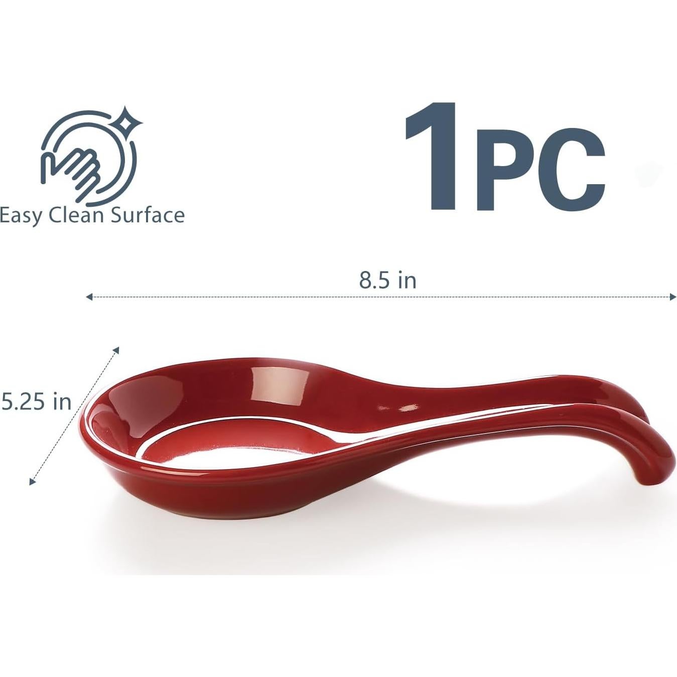 Soporte de Cuchara de Cerámica ONEMORE Grande Rojo