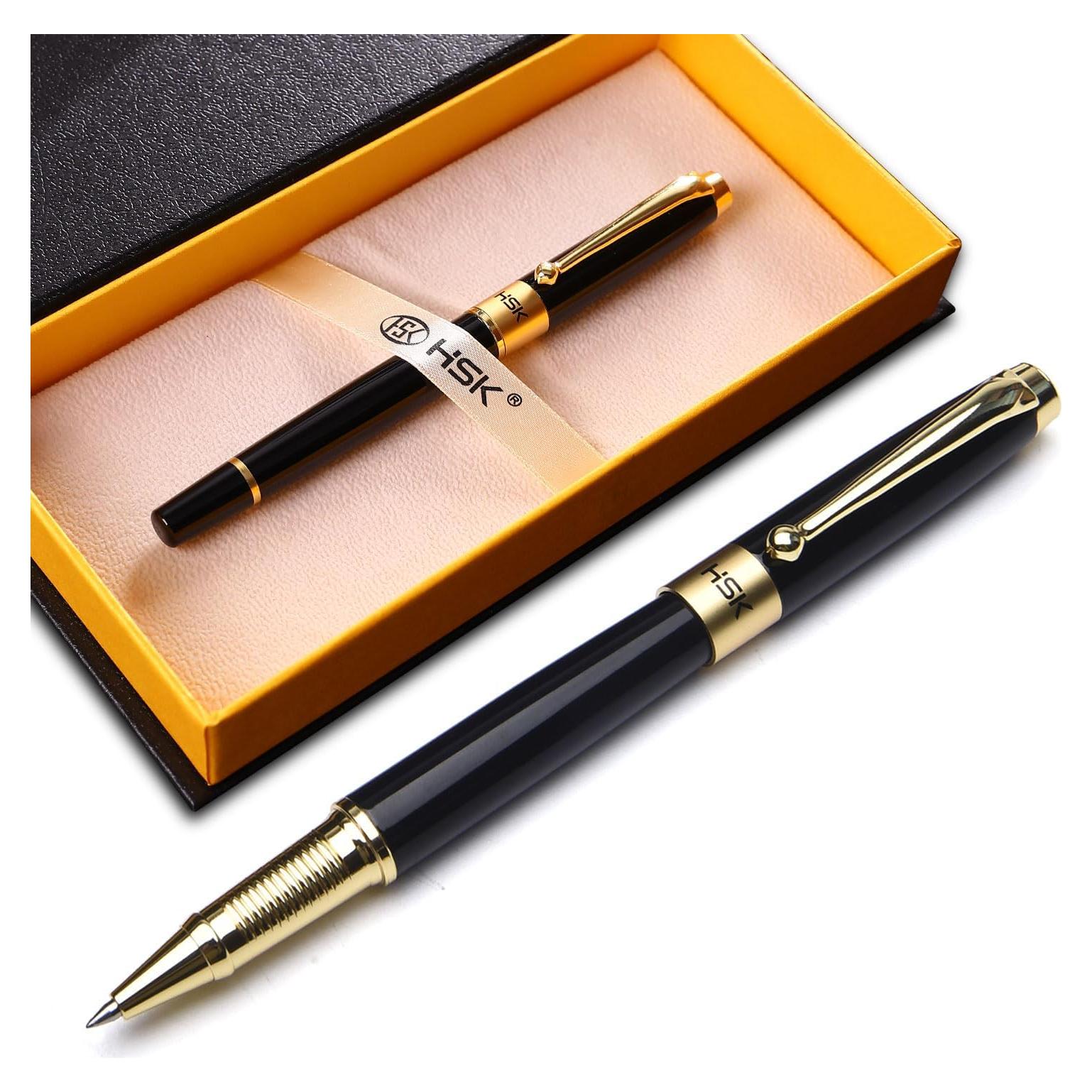 Bolígrafos HSK de lujo con recarga negra 0.5mm - Set regalo