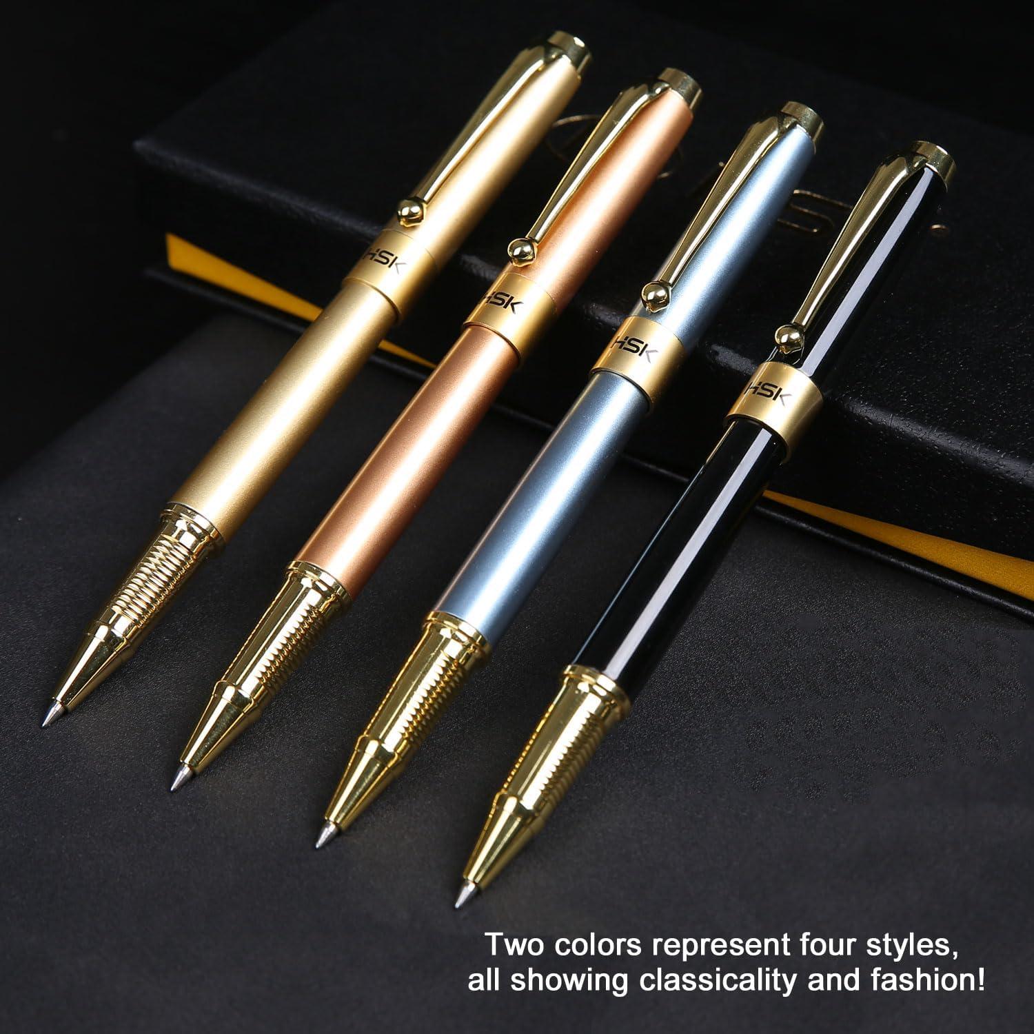 Bolígrafos HSK de lujo con recarga negra 0.5mm - Set regalo