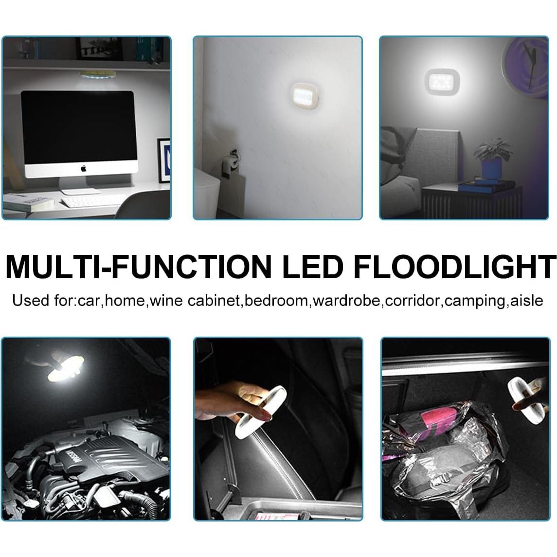 Luz de Cúpula Magnética KVAEY para Coche LED Recargable USB