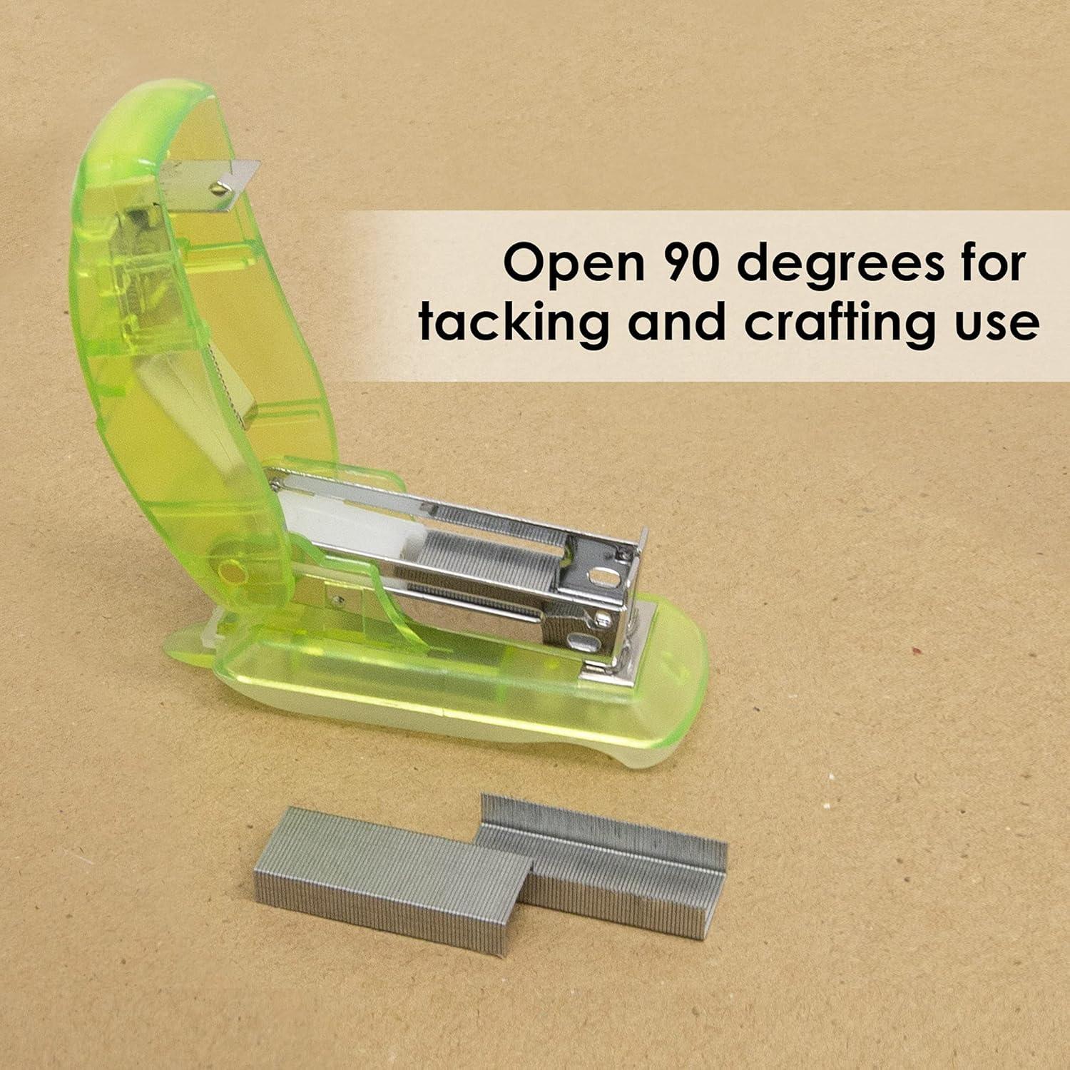 Grapadora Mini BAZIC con 500 Grapas Estándar y Removedor