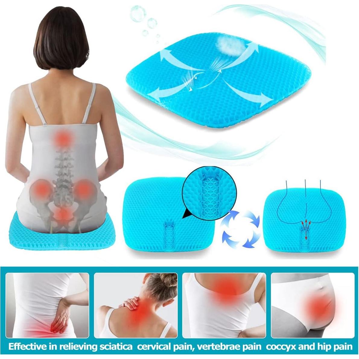 Cojín de Gel para Asiento Masteymoh 47x44.5 cm Antideslizante