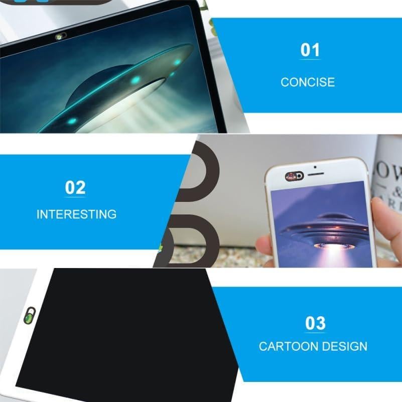 Cubierta de Webcam Deslizante Artibetter Set de 3pcs Creativa