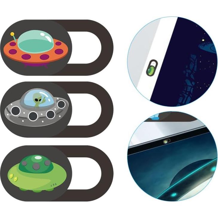 Cubierta de Webcam Deslizante Artibetter Set de 3pcs Creativa