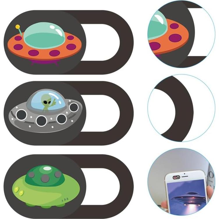 Cubierta de Webcam Deslizante Artibetter Set de 3pcs Creativa