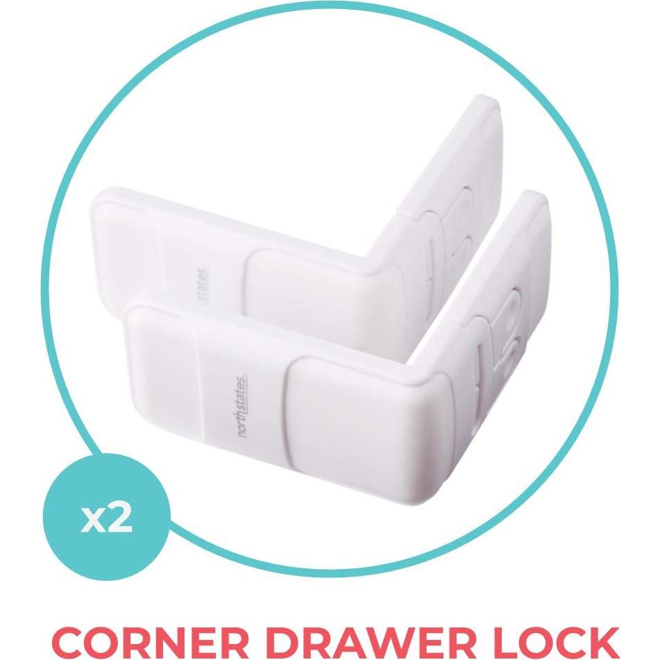 Bloqueos de Cajones de Esquina Toddleroo North States - 2 Piezas