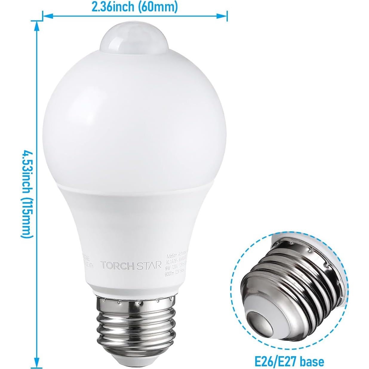 Bombilla LED con Sensor de Movimiento TORCHSTAR 9W 900LM E26