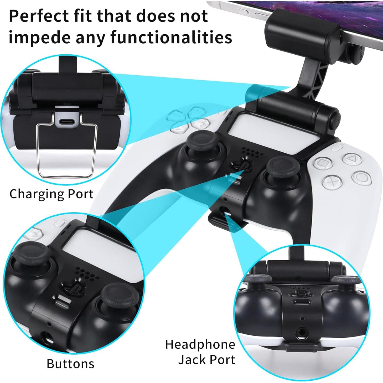 Soporte para teléfono RALAN para controlador PS5 ajustable