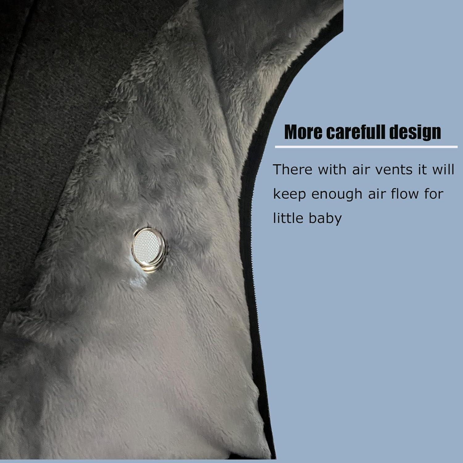 Funda para Asiento de Auto ZERTAO Invierno Bebés Negra