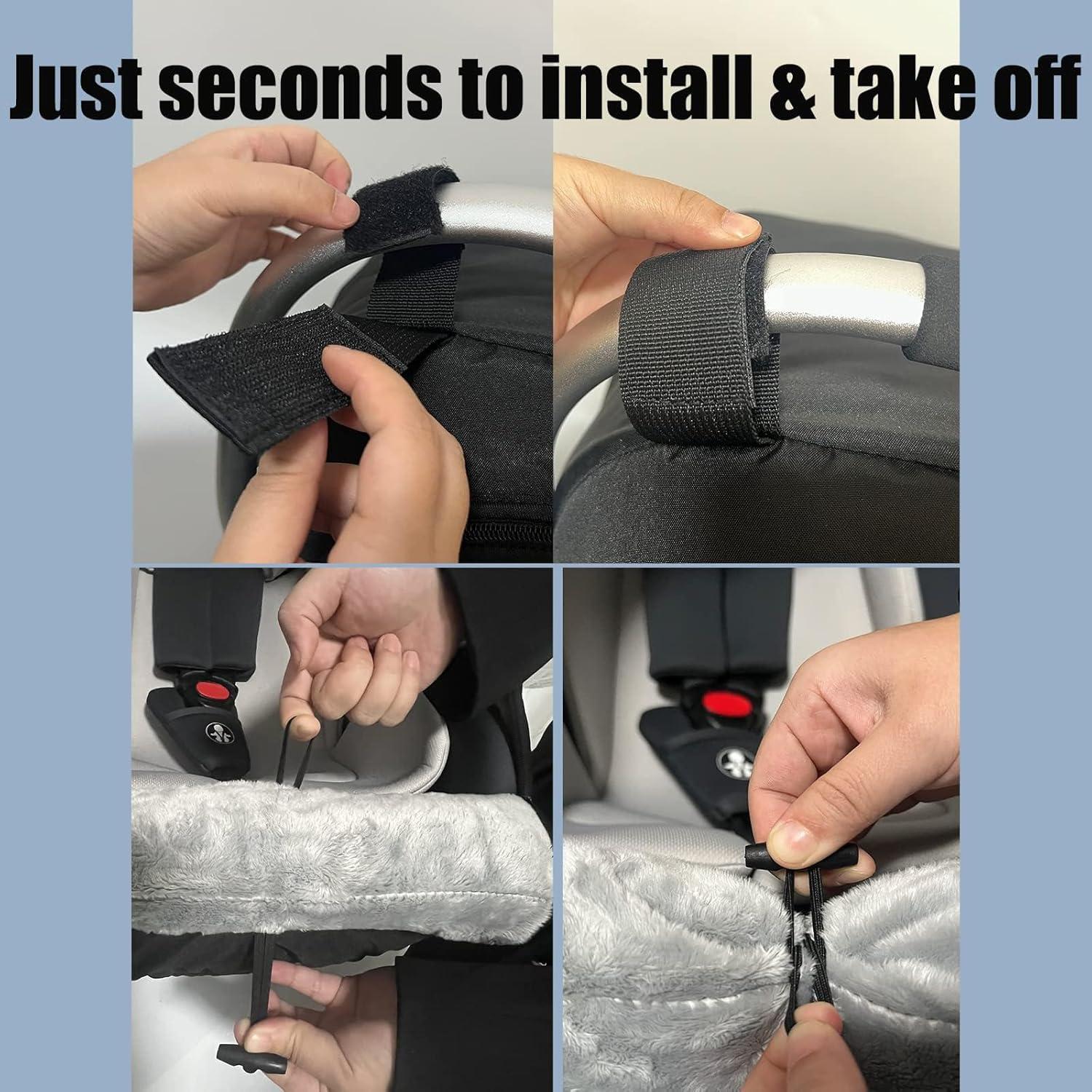 Funda para Asiento de Auto ZERTAO Invierno Bebés Negra