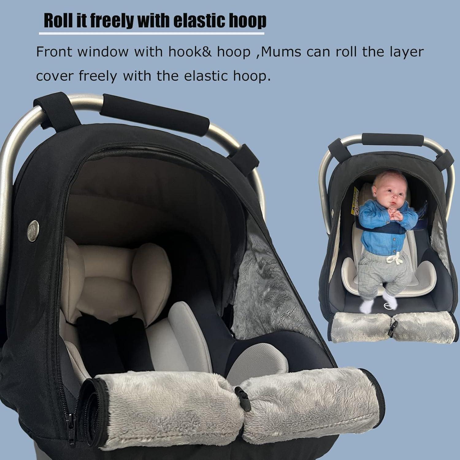 Funda para Asiento de Auto ZERTAO Invierno Bebés Negra