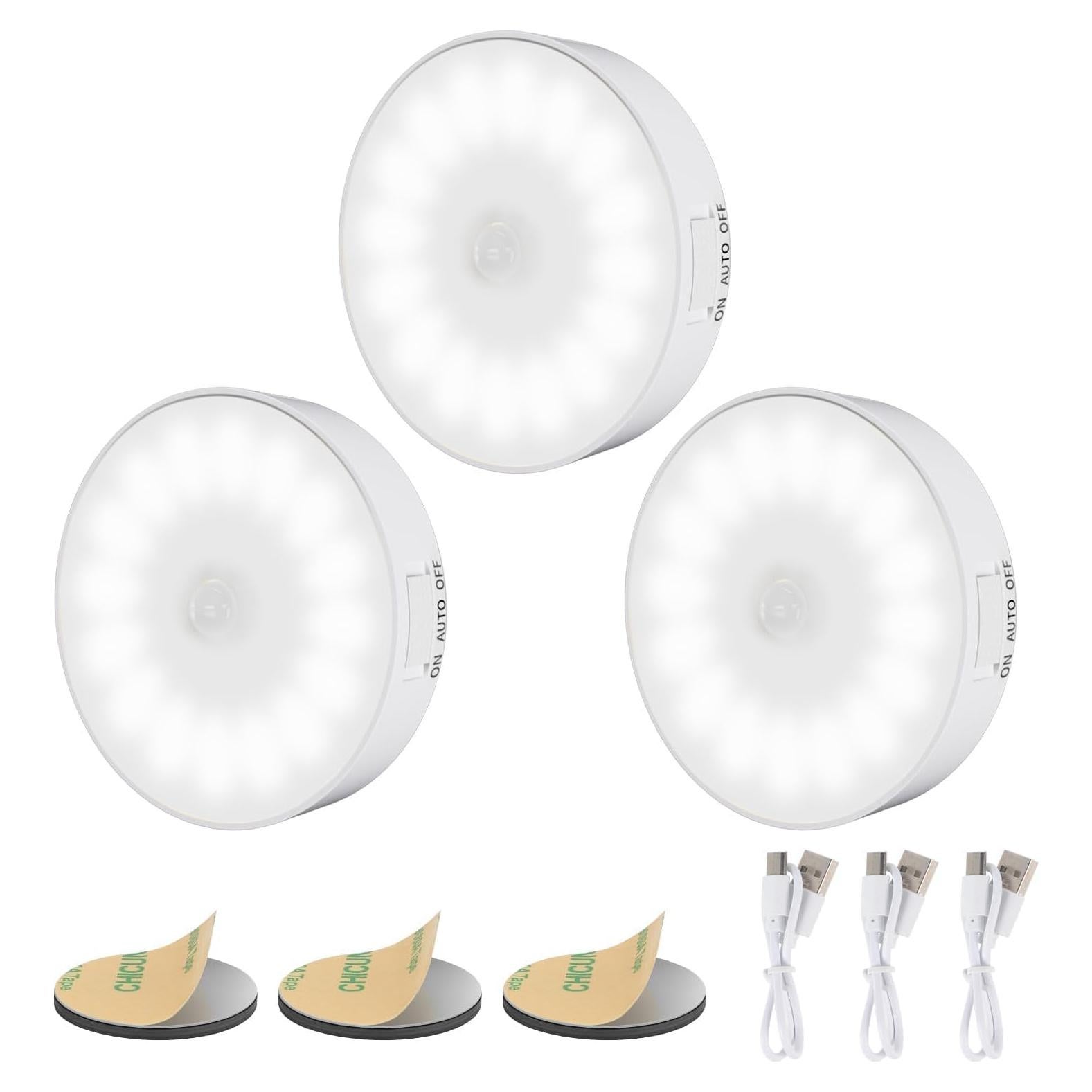 Sensor de Movimiento Luz Nocturna Electight 3 Pzs LED 14