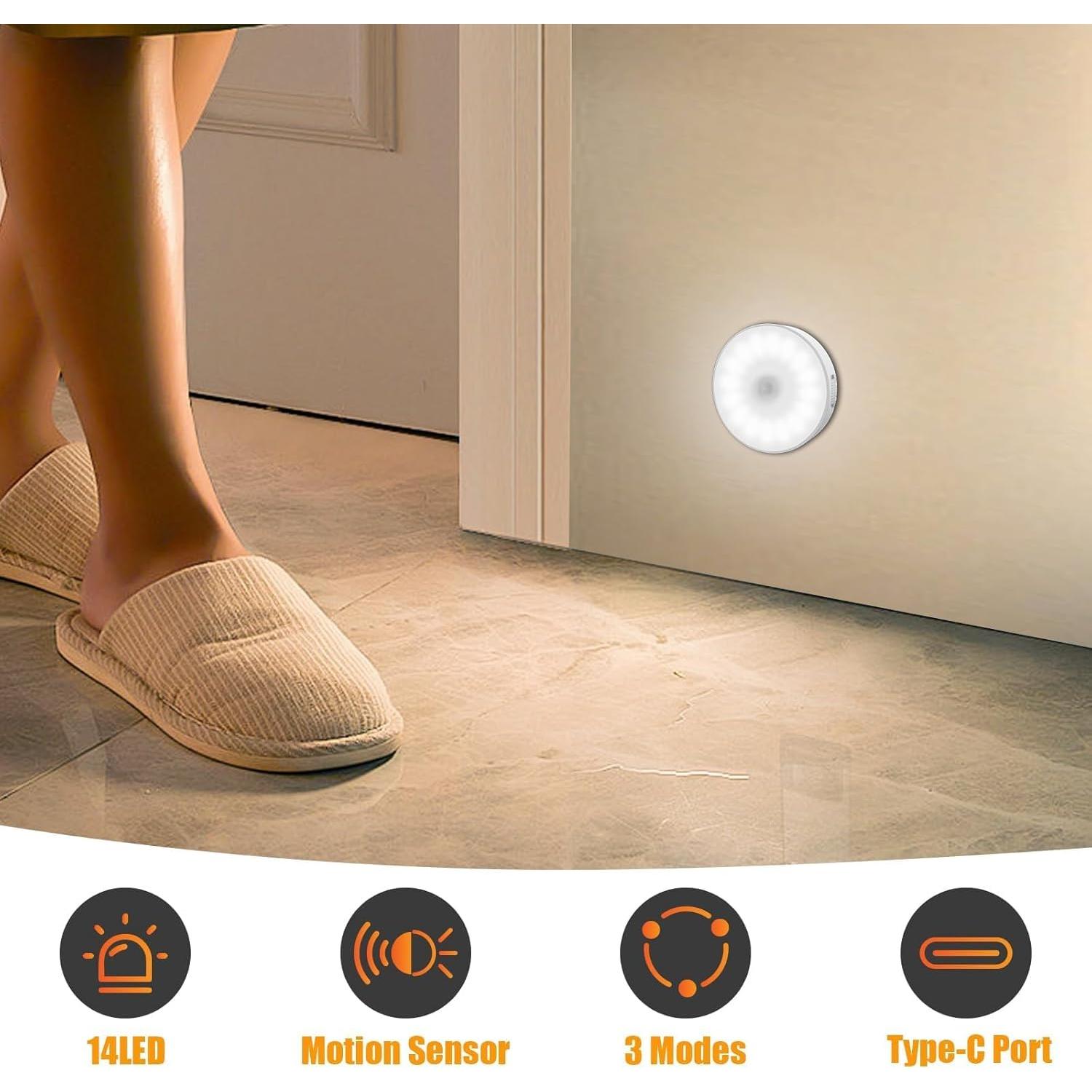 Sensor de Movimiento Luz Nocturna Electight 3 Pzs LED 14