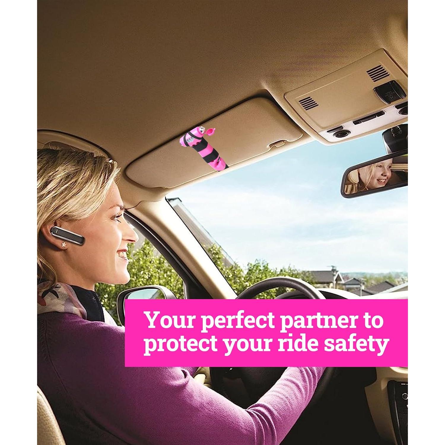 Martillo de Seguridad para Automóvil Zlirfy 3 en 1 Rosa