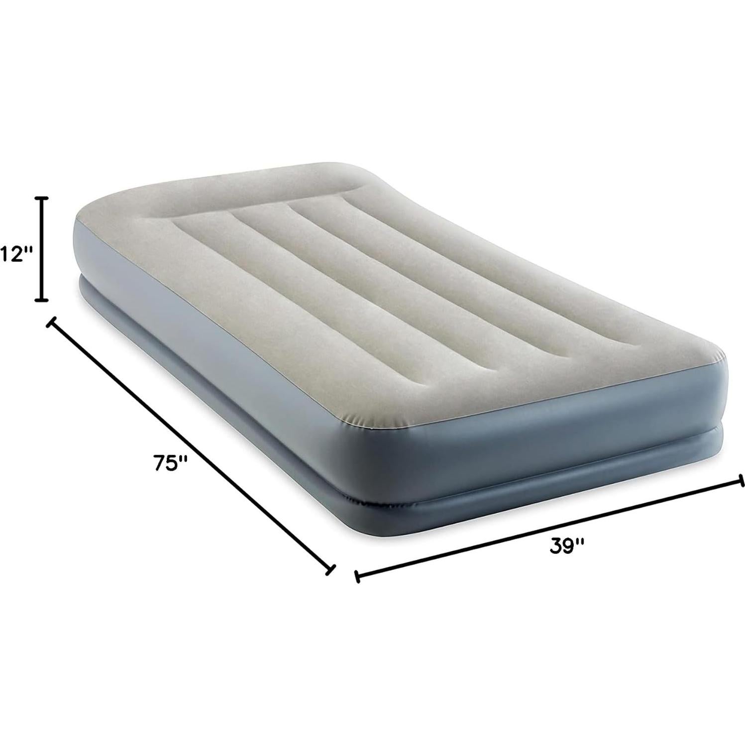 Colchón de Aire Intex Dura-Beam Individual 12" con Bomba