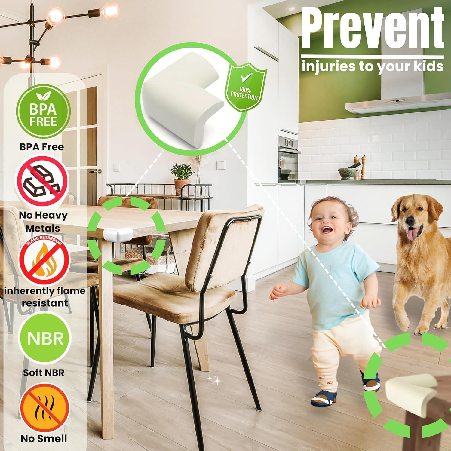 Protectores de esquina de espuma WEPOL 8 piezas blancos