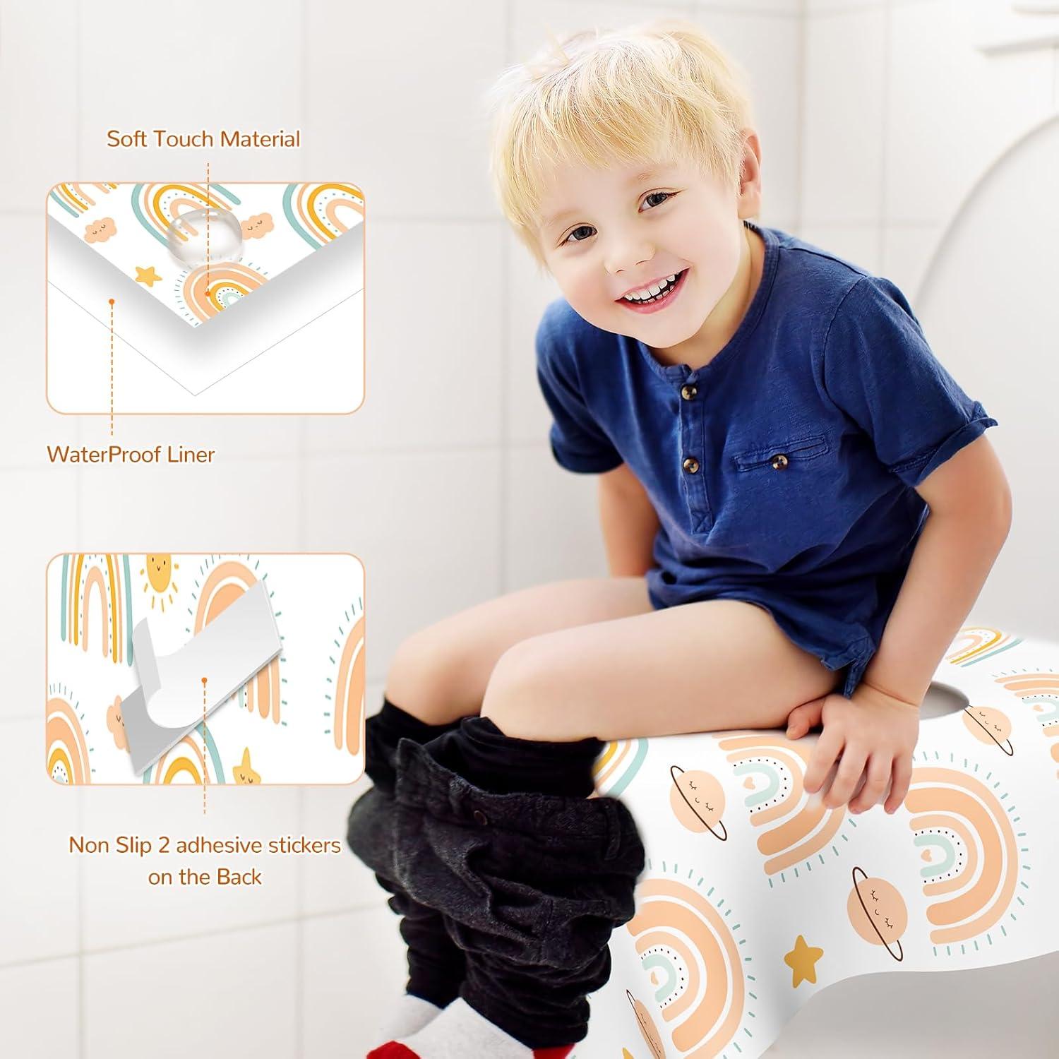 30 Cubiertas Desechables de Asiento de Inodoro POIKSHARK Arcoíris