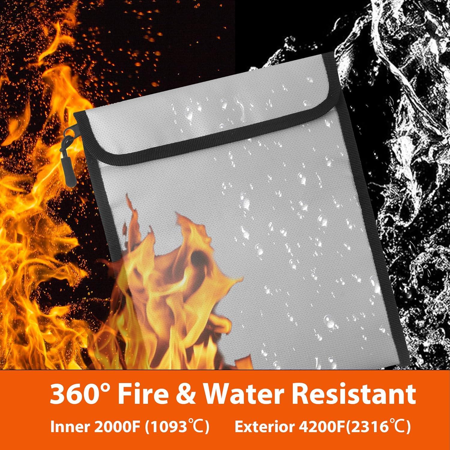 Bolsa de Documentos a Prueba de Fuego y Agua BDAFRYY 3 Pcs