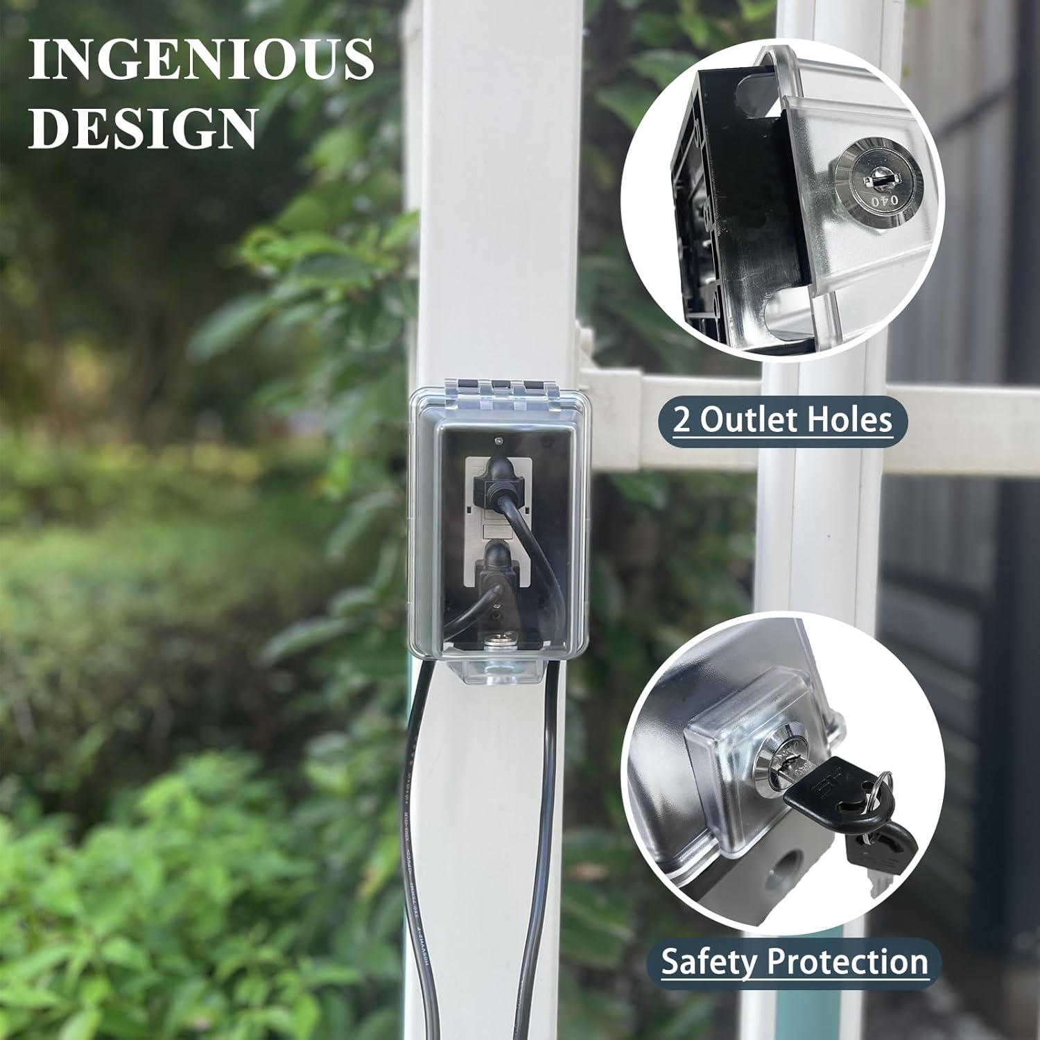 Cubierta de Enchufe Eléctrico Impermeable PILISPARK 1 Gang