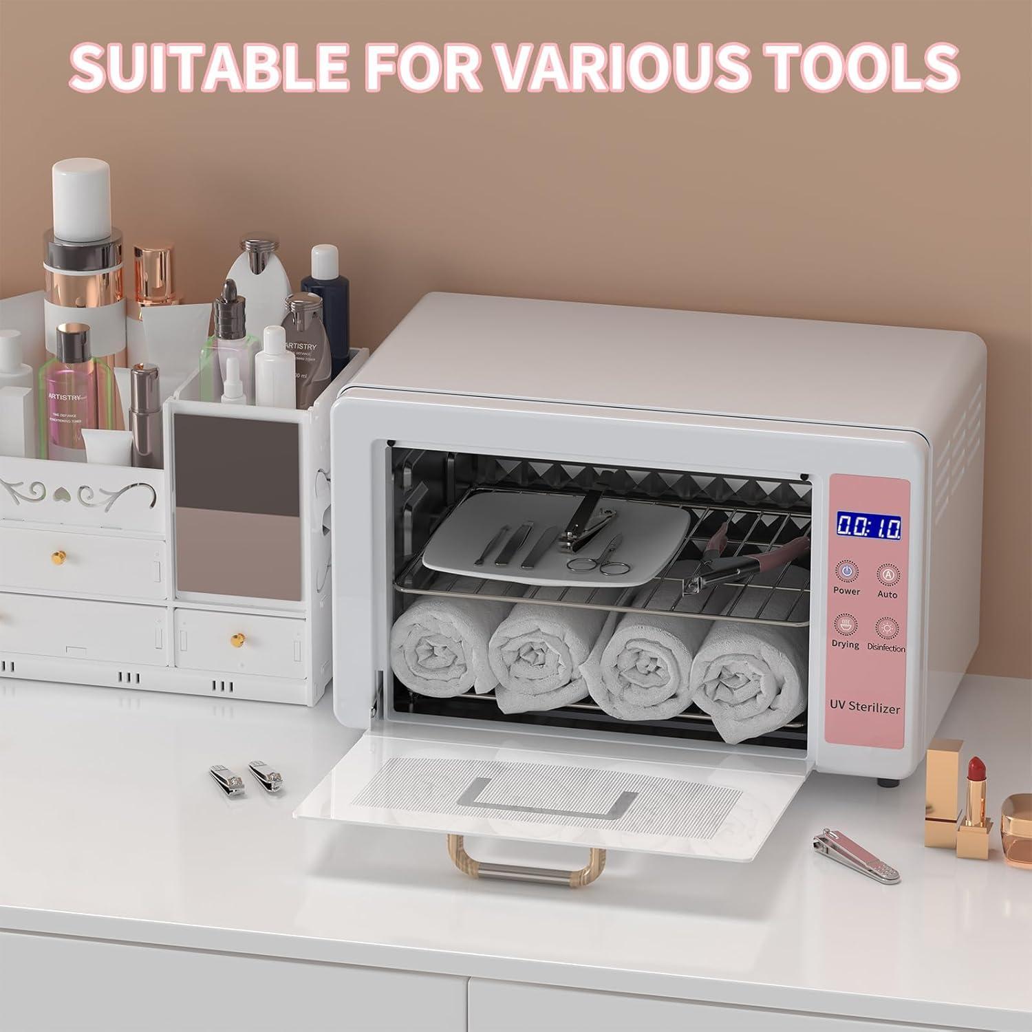 Esterilizador de Herramientas de Uñas Yofuly 10L Rosa