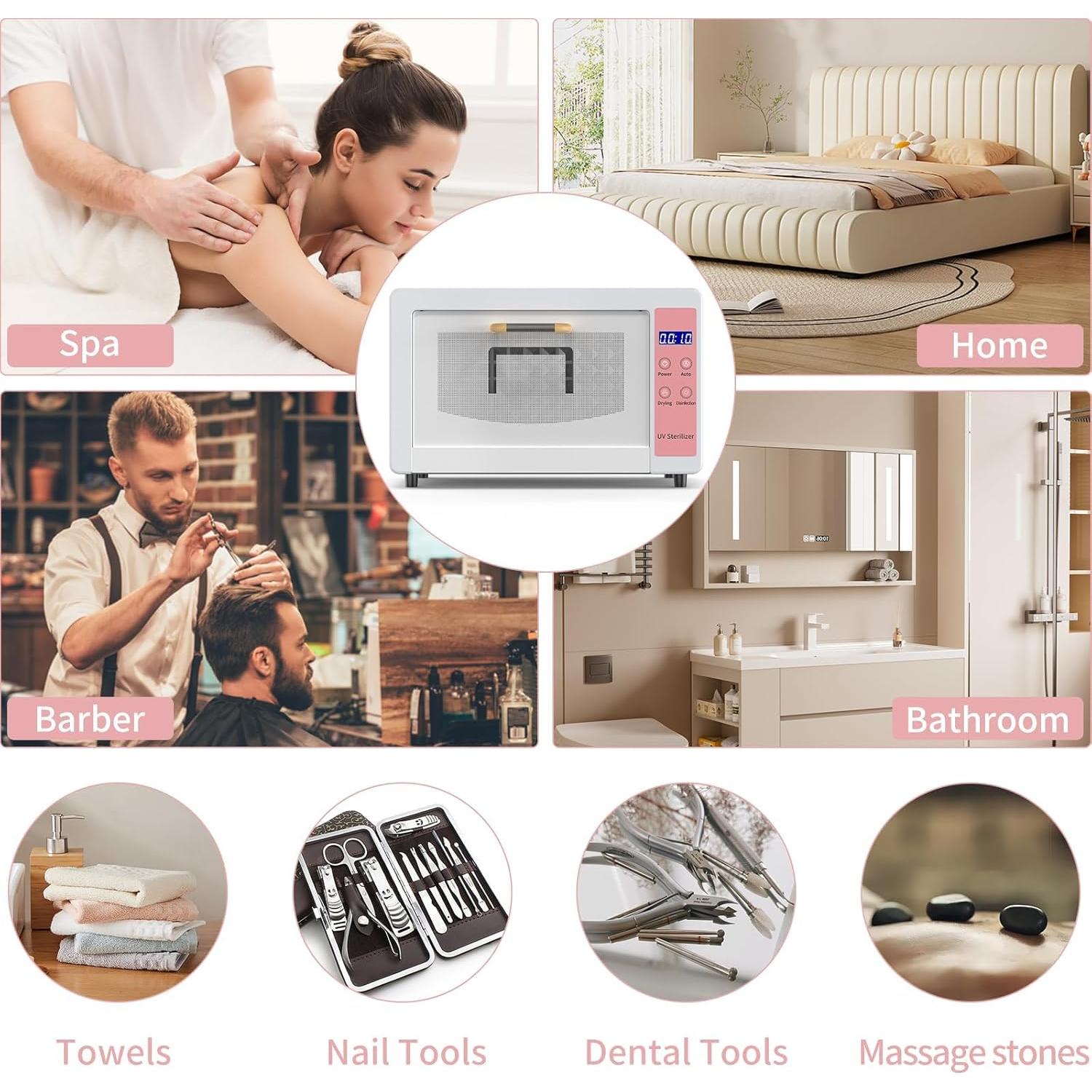 Esterilizador de Herramientas de Uñas Yofuly 10L Rosa