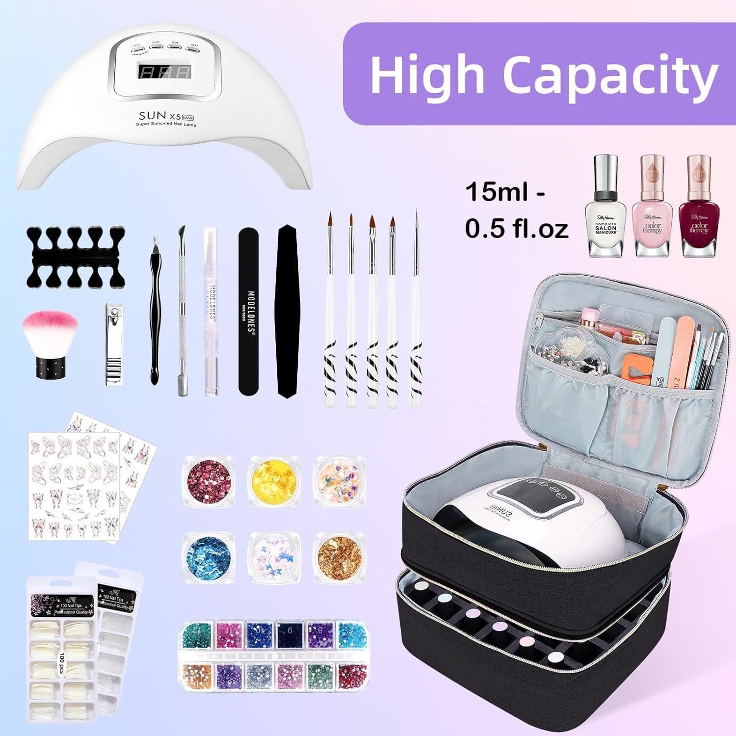 Organizador de Esmalte de Uñas ALSLEA 30 Compartimentos Negro