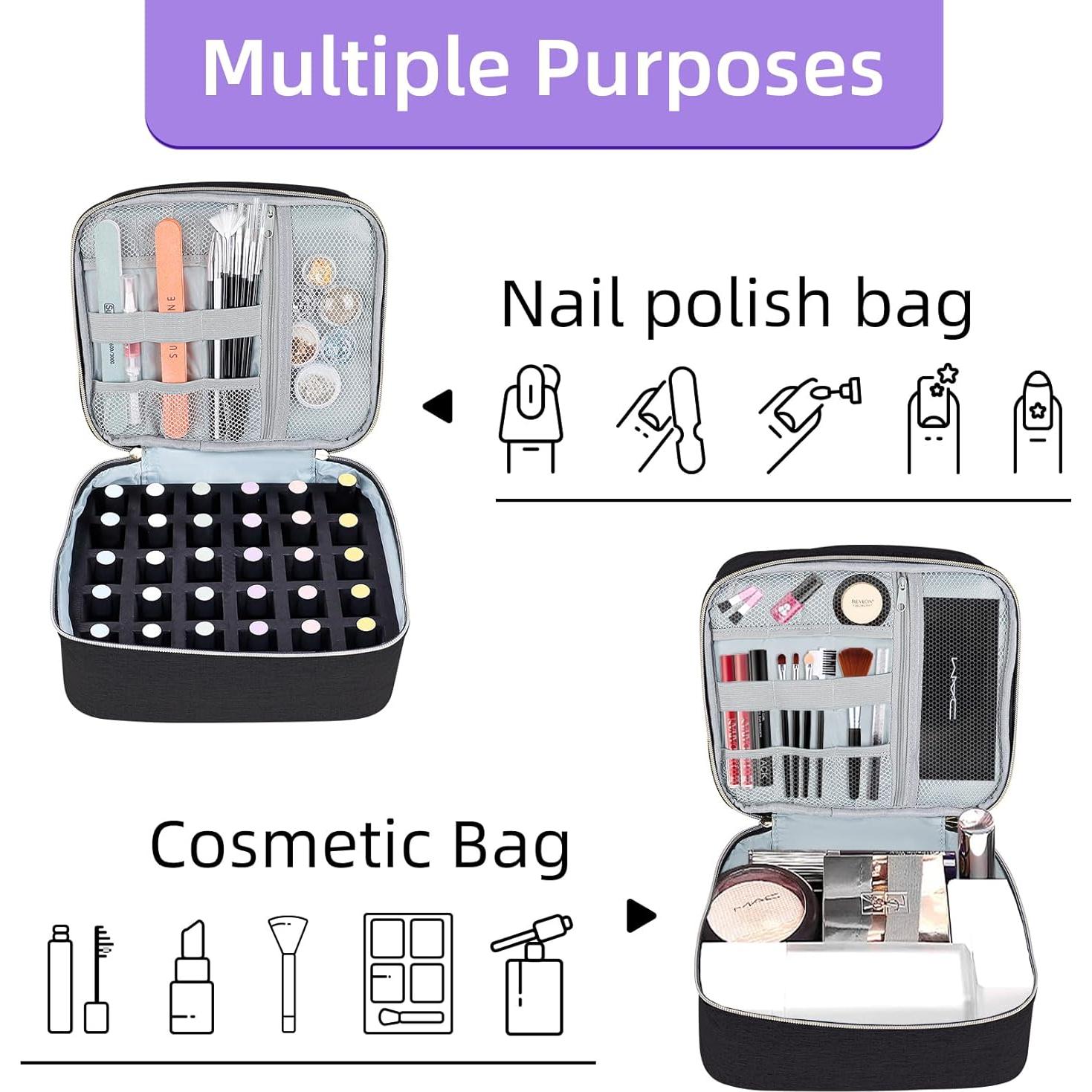 Organizador de Esmalte de Uñas ALSLEA 30 Compartimentos Negro