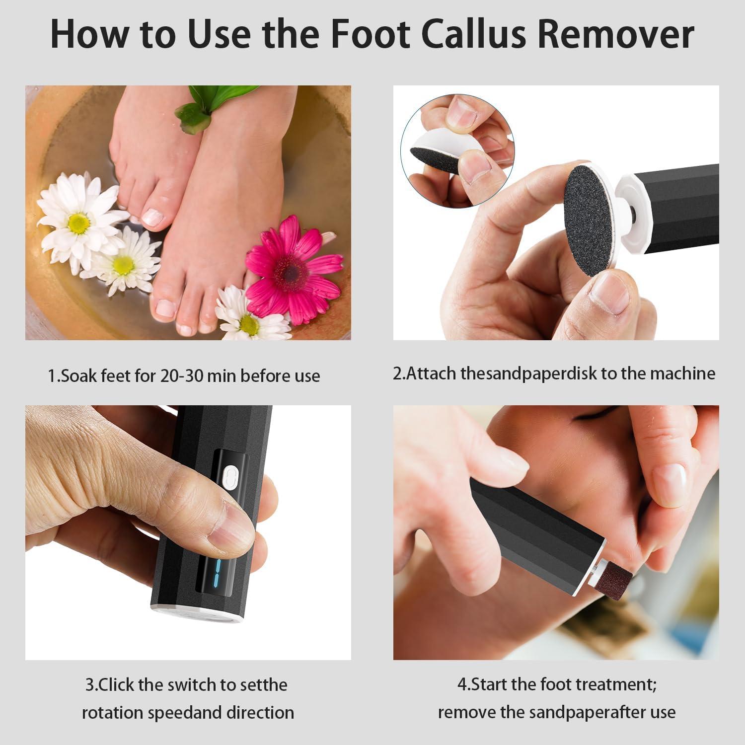 Lima eléctrica para pies Garimus - Removedor de callos 9 velocidades